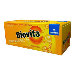 Imagem do produto Vitamina - C - Biovita C 1 Grama Sabor Laranja Com 10 Comprimidos Efervescentes