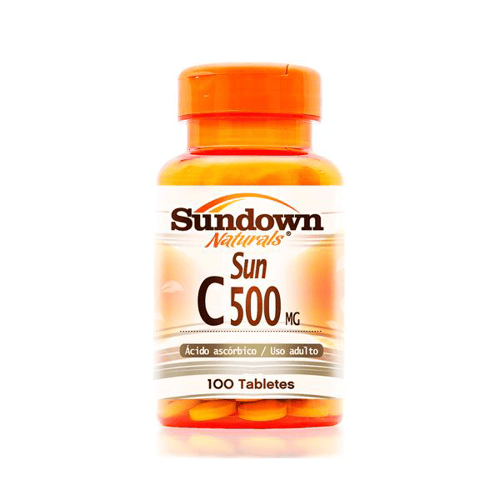 Vitamina C Sundown Ácido Ascórbico 500 Mg 100 Comprimidos