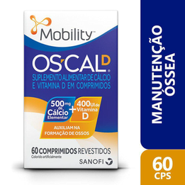 Mobility Os-Cal D 500Mg + 400Ui - 60 Comprimidos Revestidos