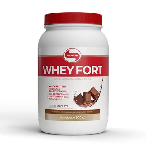Imagem do produto Whey Protein 3W Whey Fort 900G Chocolate Vitafor