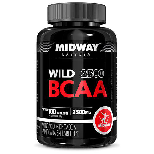Imagem do produto Wild - Bcaa 2500-100 Tabletes Aminoacido - Midway