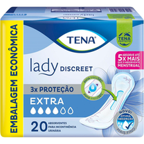 Imagem do produto Absorvente Para Incontinência Urinária Tena Lady Discreet Extra 20 Unidades