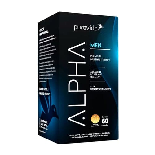 Imagem do produto Alpha Men Multivitamínico Premium, 60Caps, Puravida