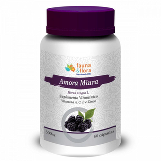 Imagem do produto Amora Miura Com Vitamina A, C E E Zinco 500Mg 60 Cápsulas Mix De Benefícios Fauna Flora
