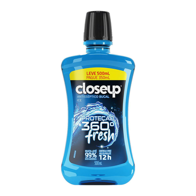 Imagem do produto Antisséptico Bucal Closeup Ice Proteção 360 Fresh 500Ml