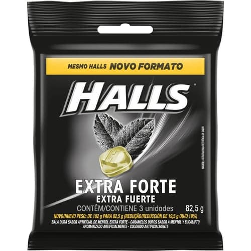Imagem do produto Bala Halls Extra Forte 84G Com 3 Unidades