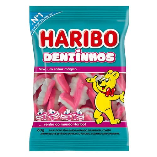 Imagem do produto Balas De Gelatina Haribo Dentinhos 60G