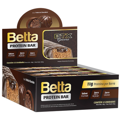 Imagem do produto Barra De Proteína Btx Gourmet 40G Protein Barra 12 Un Zero Adição Açúcar 11G Proteína Sabor:trufa De Chocolate