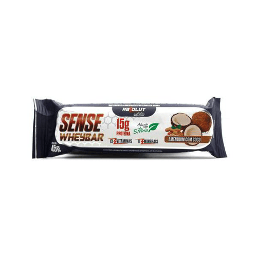 Imagem do produto Barra De Proteína Sense Whey Bar Absolut Nutrition Amendoim Com Coco 45G