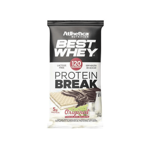 Imagem do produto Best Whey Protein Break Original Com Cobertura Chocolate Ao Leite Com 25G Atlhetica 25G