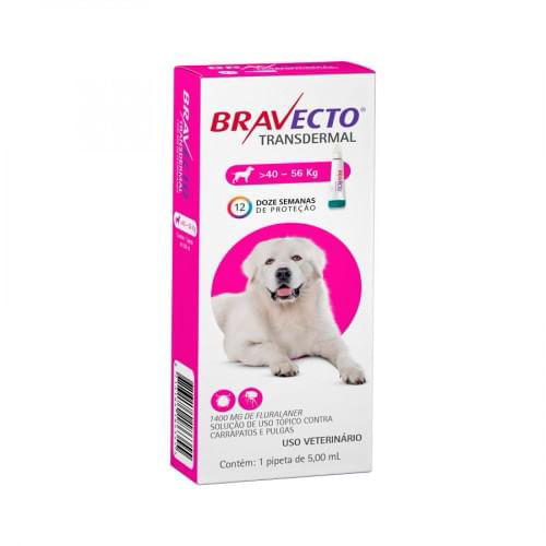 Imagem do produto Bravecto Transdermal Para Cães Antipulgas E Carrapatos Msd 40 A 56Kg