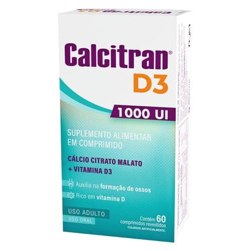 Imagem do produto Calcitran D3 1000Ui Com 60 Comprimidos