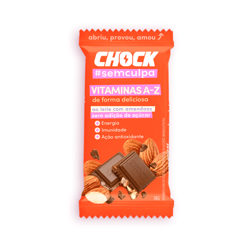 Imagem do produto Chock Chocolate Sem Culpa Ao Leite Com Amêndoa Az 18G