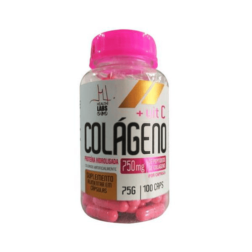 Imagem do produto Colágeno 750Mg Com Vitamina C Com 100 Cápsulas Health Labs