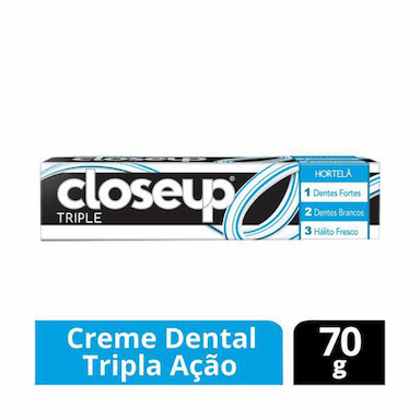 Creme Dental Closeup Triple Menta, , 1 Unidade Hortelã, 70G