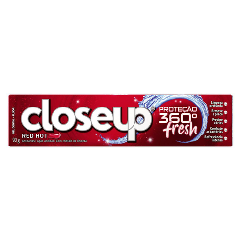 Imagem do produto Creme Dental Em Gel Closeup Proteção 360 Fresh Red Hot 90G