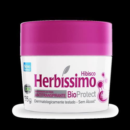 Imagem do produto Creme Desodorante Antitranspirante Herbíssimo Bioprotect Hibisco 55G