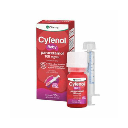 Imagem do produto Cyfenol Baby 100Mg/Ml Suspensão Oral Com 15Ml + Seringa Dosadora