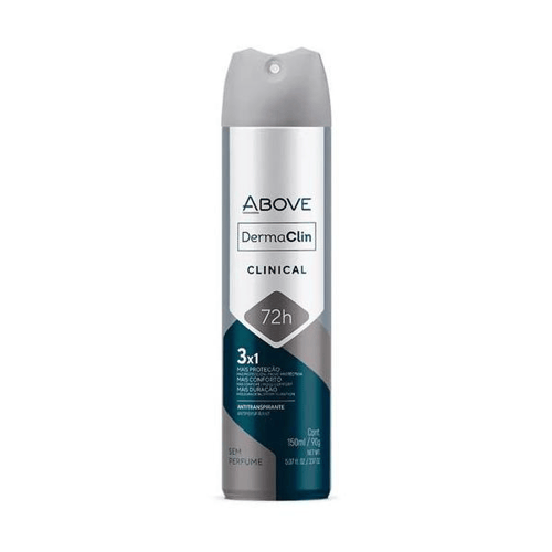 Imagem do produto Desodorante Antitranspirante Aerosol Above Dermaclin Clinical Sem Perfume Com 150Ml