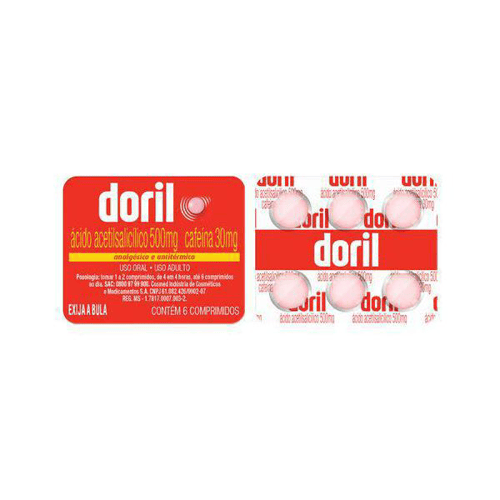 Imagem do produto Doril 500Mg + 30Mg - 6 Comprimidos
