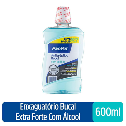 Imagem do produto Enxaguatório Bucal Panvel Oral Ice C/ Álcool Leve 600Ml Pague 470Ml