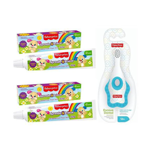 Imagem do produto Escova De Dentes Infantil + 2 Gel Dental 12M+ Fisher Price