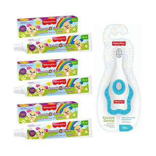 Imagem do produto Escova De Dentes Infantil + 3 Gel Dental 12M+ Fisher Price