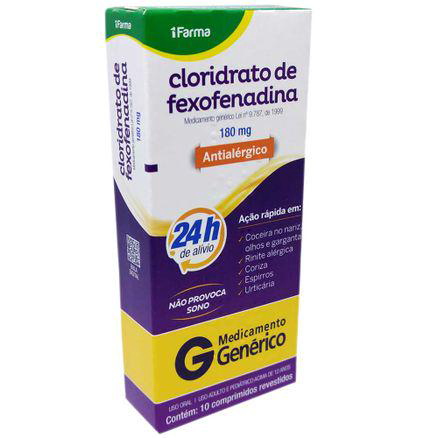 Imagem do produto Fexofenadina 180Mg 10 Comprimidos Allegra Onefarma - 1Farma Genérico