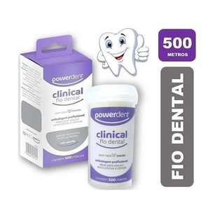 Imagem do produto Fio Dental Dentes 500M Menta Powerdent Econômico Kit Com 3