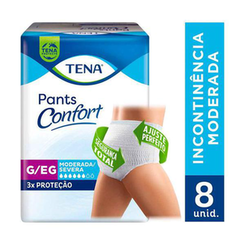 Imagem do produto Fralda Calça Geriátrica Unissex Tena Pants Confort G/Eg 8 Unidades 8 Unidades