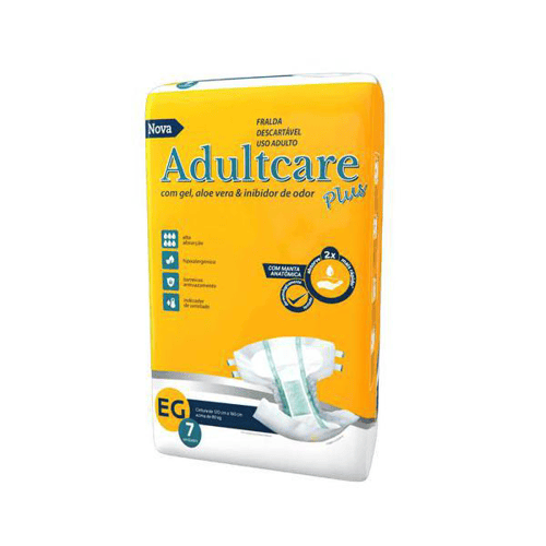 Imagem do produto Fralda Geriátrica Tamanho Eg Adultcare 7 Unidades