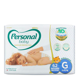 Imagem do produto Fralda Personal Baby Premium Protection Tamanho G 62 Unidades