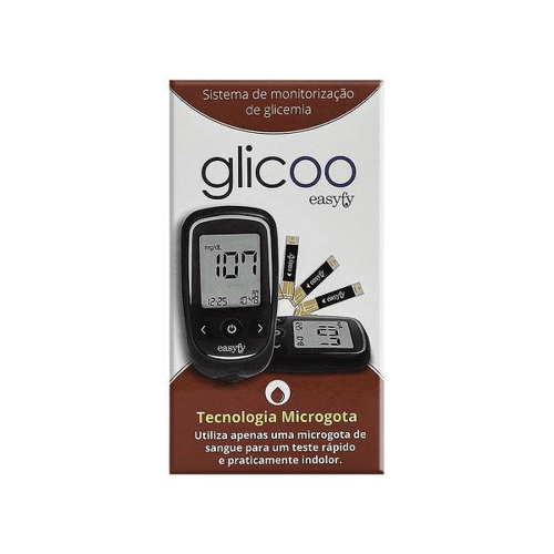 Imagem do produto Glicoo Easyfy Kit Monitor De Glicemia Com 1 Monitor + 1 Lancetador Tocare + 10 Lancetas Tocare + Tiras Teste