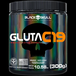 Imagem do produto Gluta C19 Glutamina Com Vitaminas E Minerais 300G Black Skull