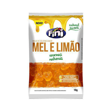 Imagem do produto Goma De Mascar Fini Natural Sweets Mel E Limão Com 18G