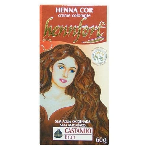 Imagem do produto Henna - Hennfort Creme Colorante Castanho- Conteúdo 60G. Corpo E Cheiro
