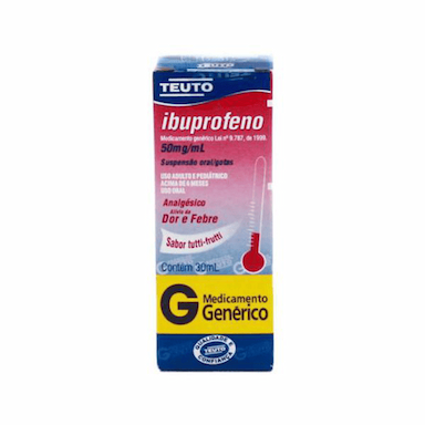 Ibuprofeno 50Mg/Ml Gotas Com 30Ml - Teuto - Genérico