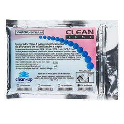 Imagem do produto Indicador Integrador Químico Classe 5 Vapor Clean Test Com 250 Clean Up