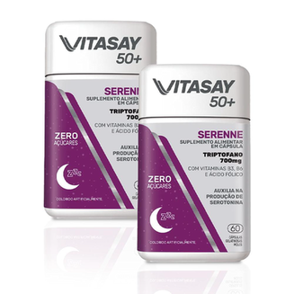 Imagem do produto Kit 02 Sumplemento Aimentar Vitasay 50+ Serenne 60 Comprimidos