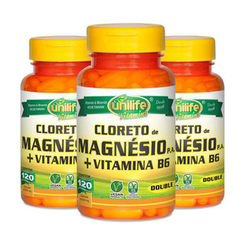 Imagem do produto Kit 3 Cloreto De Magnésio 800Mg Unilife 120 Cápsulas