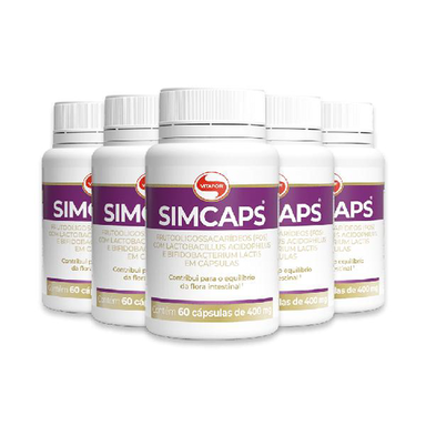 Imagem do produto Kit 5 Simcaps Vitafor 60 Cápsulas