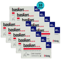 Imagem do produto Kit Basken Plus 40 König Cães Grandes 4 Comp. 10 Unid