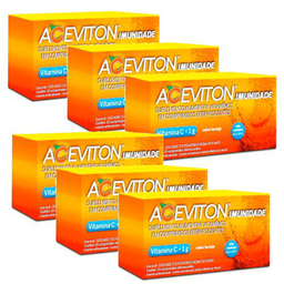 Imagem do produto Kit Com 6 Suplemento Vitamina C 1G Aceviton Imunidade Com 10 Comprimidos Efervescentes Cimed