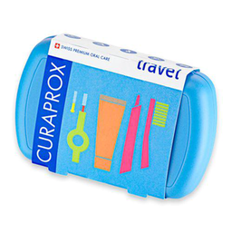 Imagem do produto Kit Escova Para Viagem Azul Com 3 Escovas E Creme Dental Be You Com Estojo Curaprox