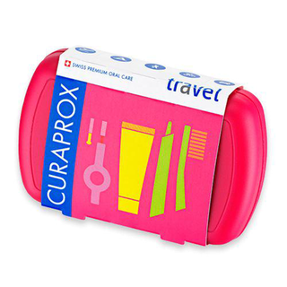 Imagem do produto Kit Escova Para Viagem Pink Com 3 Escovas E Creme Dental Be You Com Estojo Curaprox