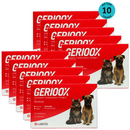 Imagem do produto Kit Geriátrico Gerioox Com 30 Comprimidos Para Cães E Gatos Labyes C/ 10 Unidades