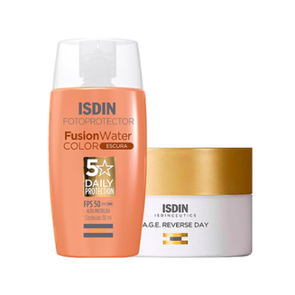 Imagem do produto Kit Isdin Protetor Solar Facial Com Cor Fps 50 Escura E Creme Anti-Idade Facial