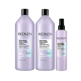 Imagem do produto Kit Redken Blondage High Bright Pré Shampoo E Shampoo E Condicionador 1000 Ml