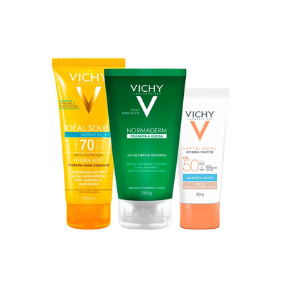 Imagem do produto Kit Vichy Gel Facial De Limpeza E Protetor Solarar Facial Fps 50 Cor 2.0 E Protetor Solarar Corporal Fps 70 La Roche-Posay
