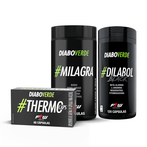 Imagem do produto Kit Vitalidade Thermo Caps Milagra Dilabol Black